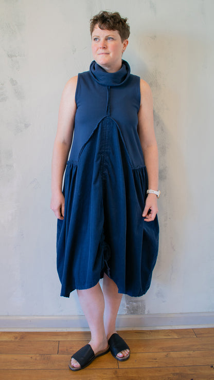 Cowl Neck Ruched Dress (Multiple Colors)