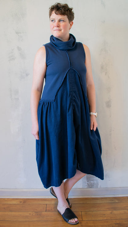 Cowl Neck Ruched Dress (Multiple Colors)