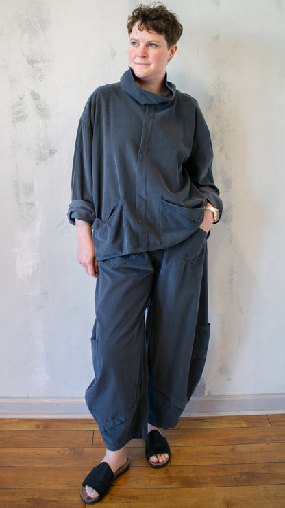 Corduroy Cowl Neck Top (Multiple Colors)