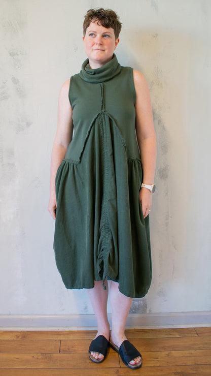 Cowl Neck Ruched Dress (Multiple Colors)