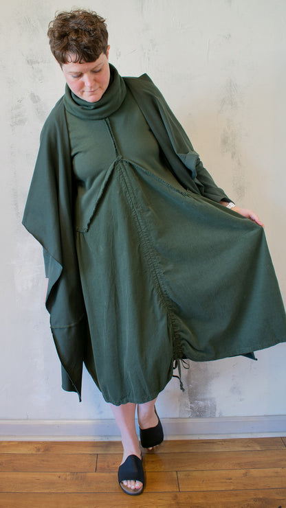 Cowl Neck Ruched Dress (Multiple Colors)