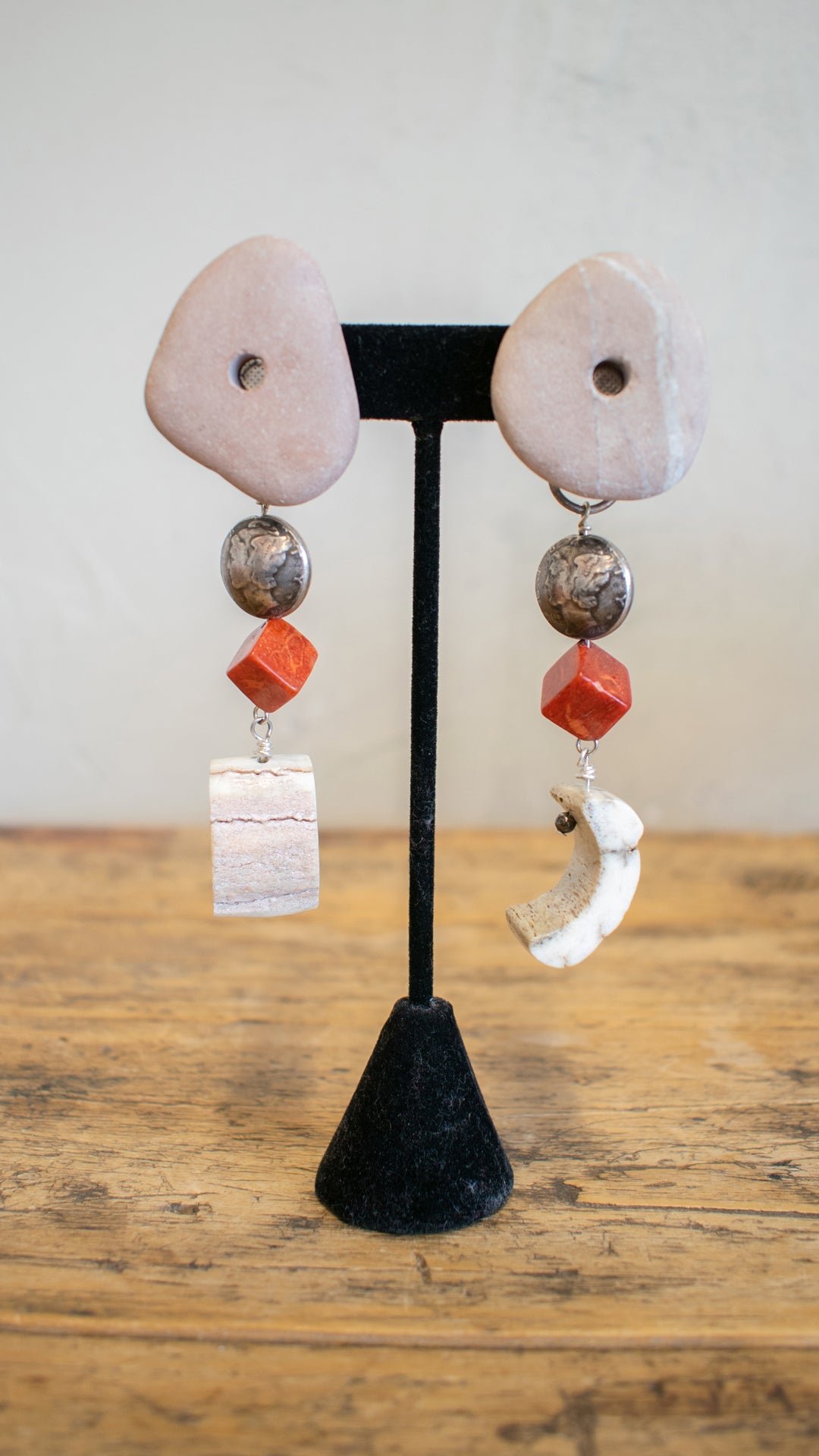 Stone and Native American Silver Clips