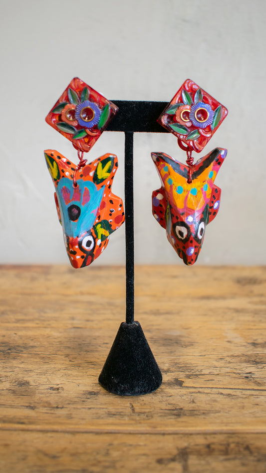 Guatemalan Masks Clip Ons