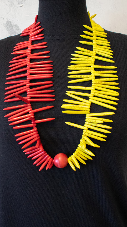 Dyed Agate Beaded Necklace