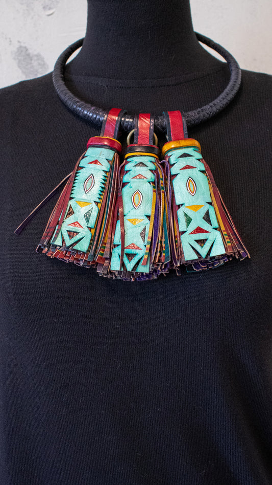 Leather Tassels Necklace