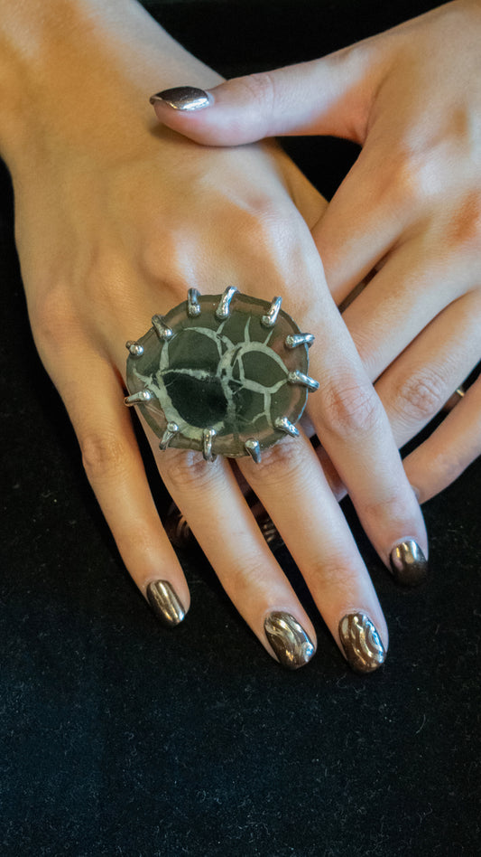 Cracked Septarian Ring