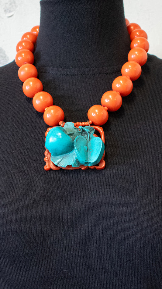 Vintage Resin Fruit Necklace