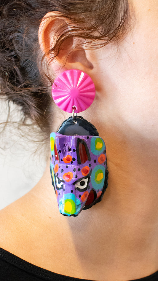 Guatemalan Painted Tops Clip Ons