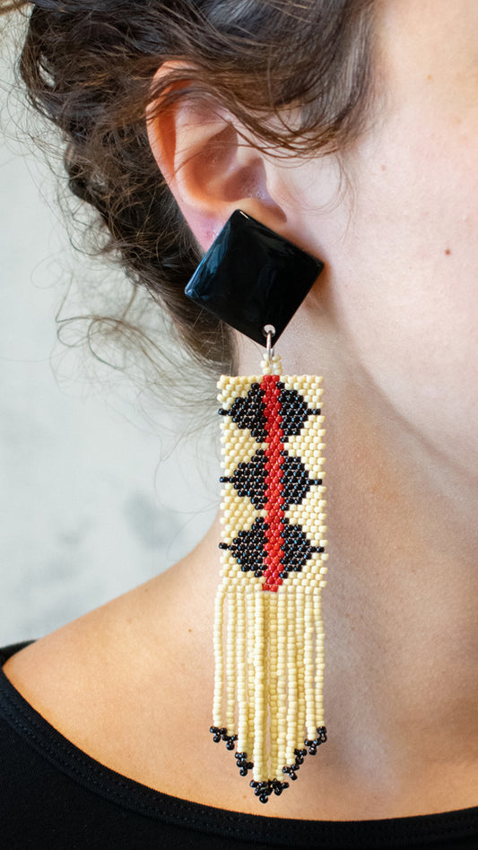 Woven Beaded Clip On Dangles