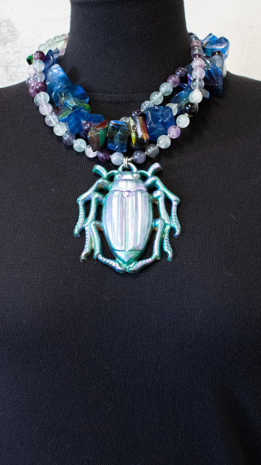 Vintage Beetle Necklace
