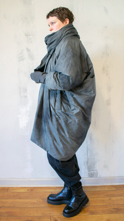 Piumino Midi in Emerald Grey