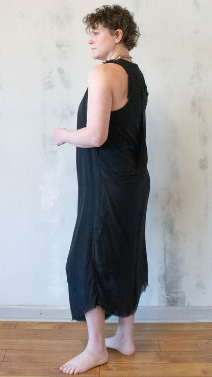 Racer Back Dress in Black