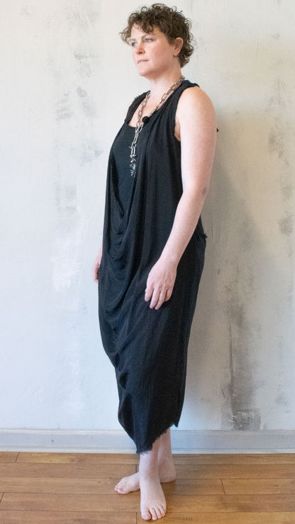 Racer Back Dress in Black