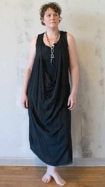 Racer Back Dress in Black