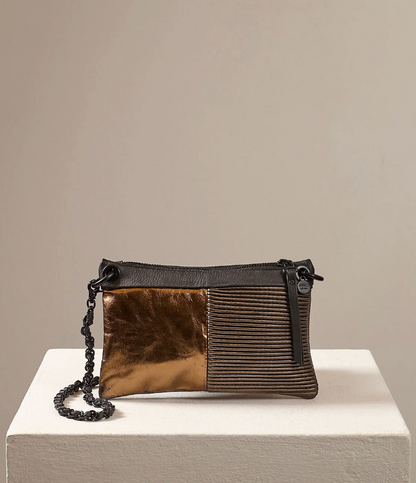 Malika Clutch in Bronze