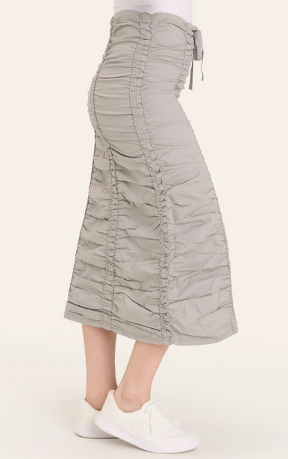 Smocked Drawstring Skirt