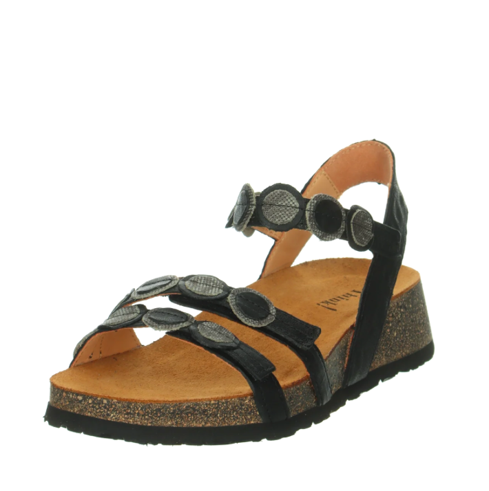 Koak Sandal in Black Kombi