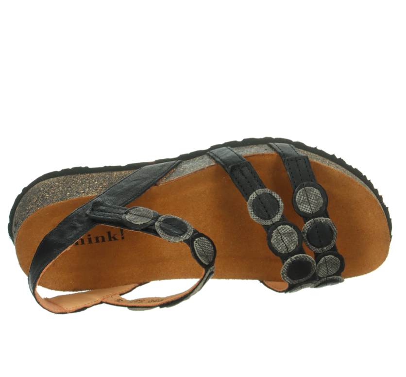 Koak Sandal in Black Kombi