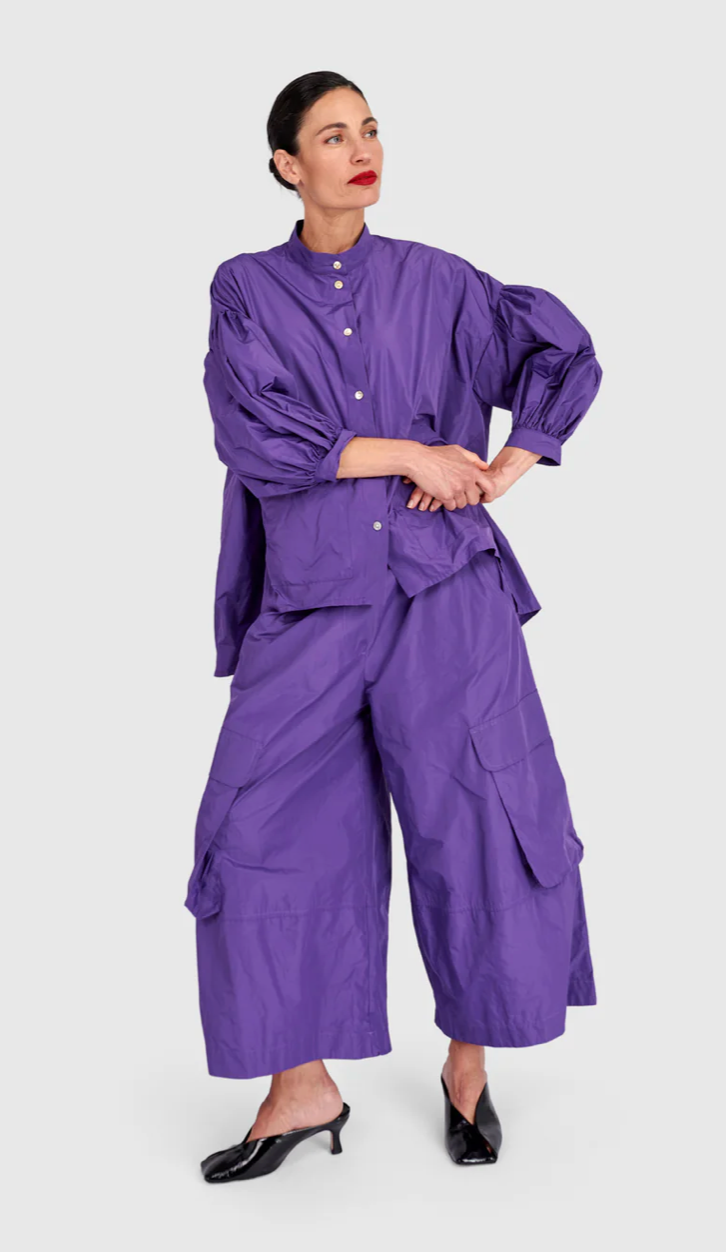 Essential Puff Sleeve Shirt in Violet