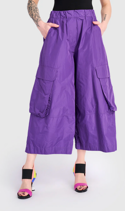 Wide Cargo Pant in Violet