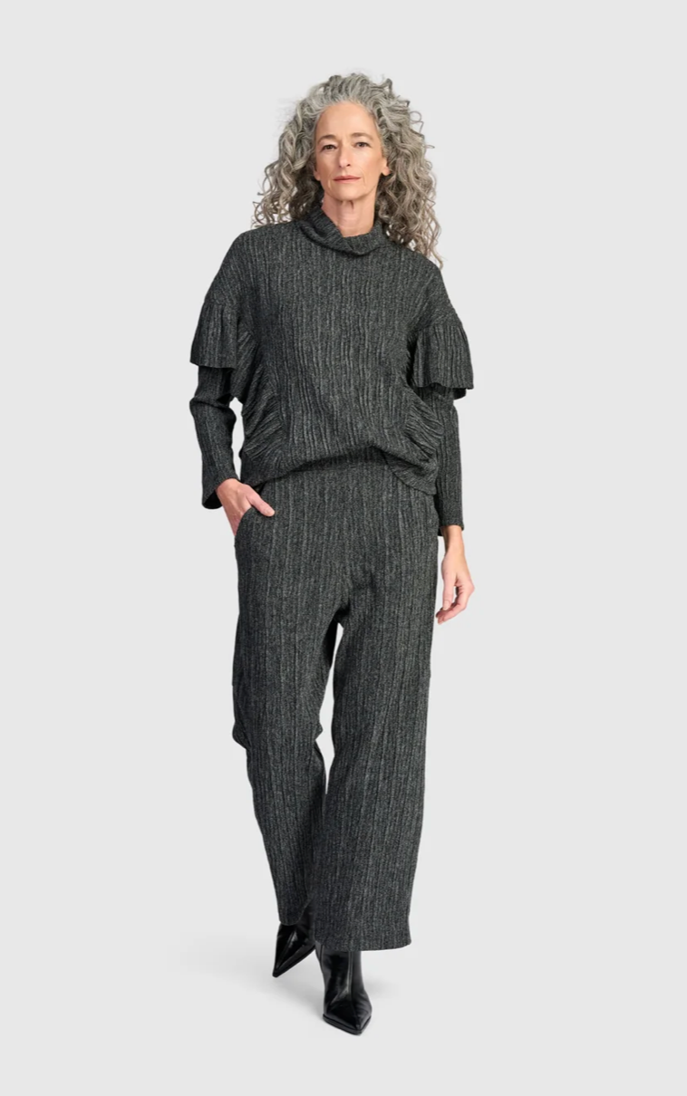 Urban Heather Knit Straight Pant in Graphite