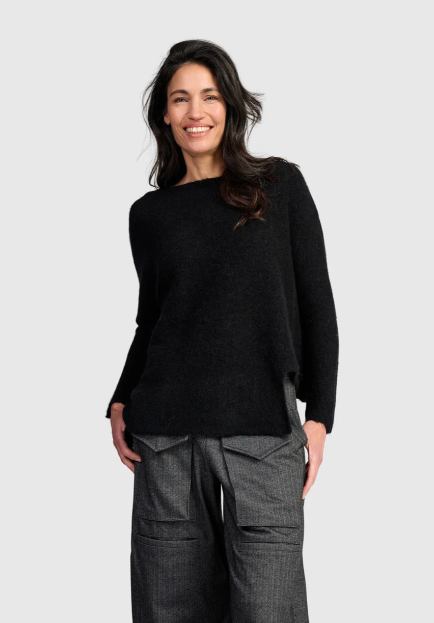Sculpt Boxy Sweater in Black