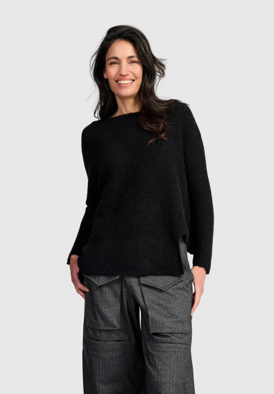 Sculpt Boxy Sweater in Black