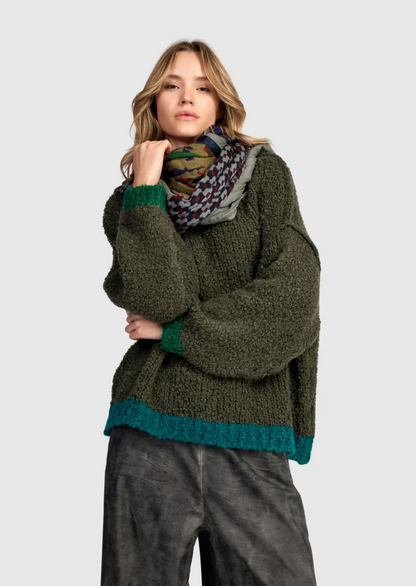 Riff Boucle Sweater in Pine