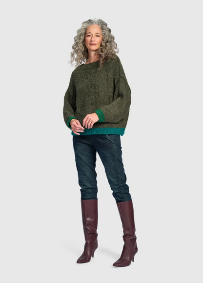 Riff Boucle Sweater in Pine