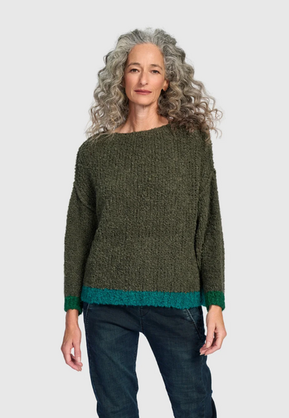 Riff Boucle Sweater in Pine