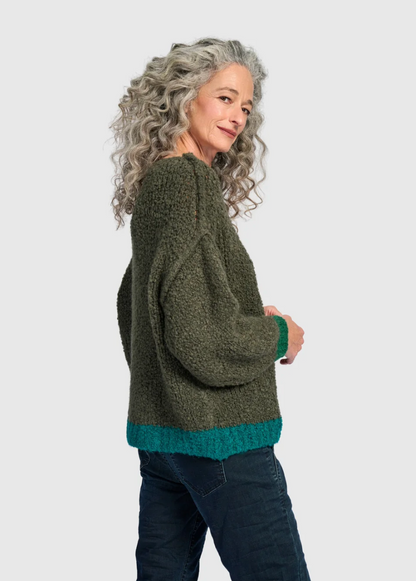 Riff Boucle Sweater in Pine