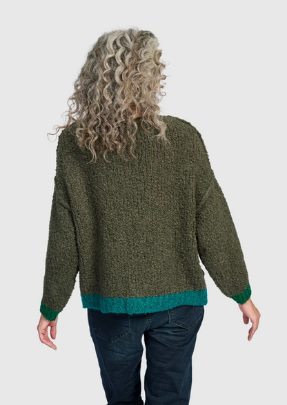 Riff Boucle Sweater in Pine