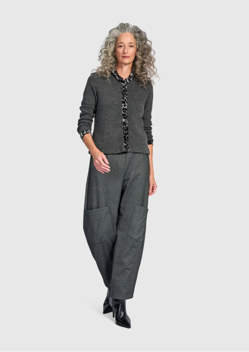 Studio Pocket Herringbone Pant in Steel