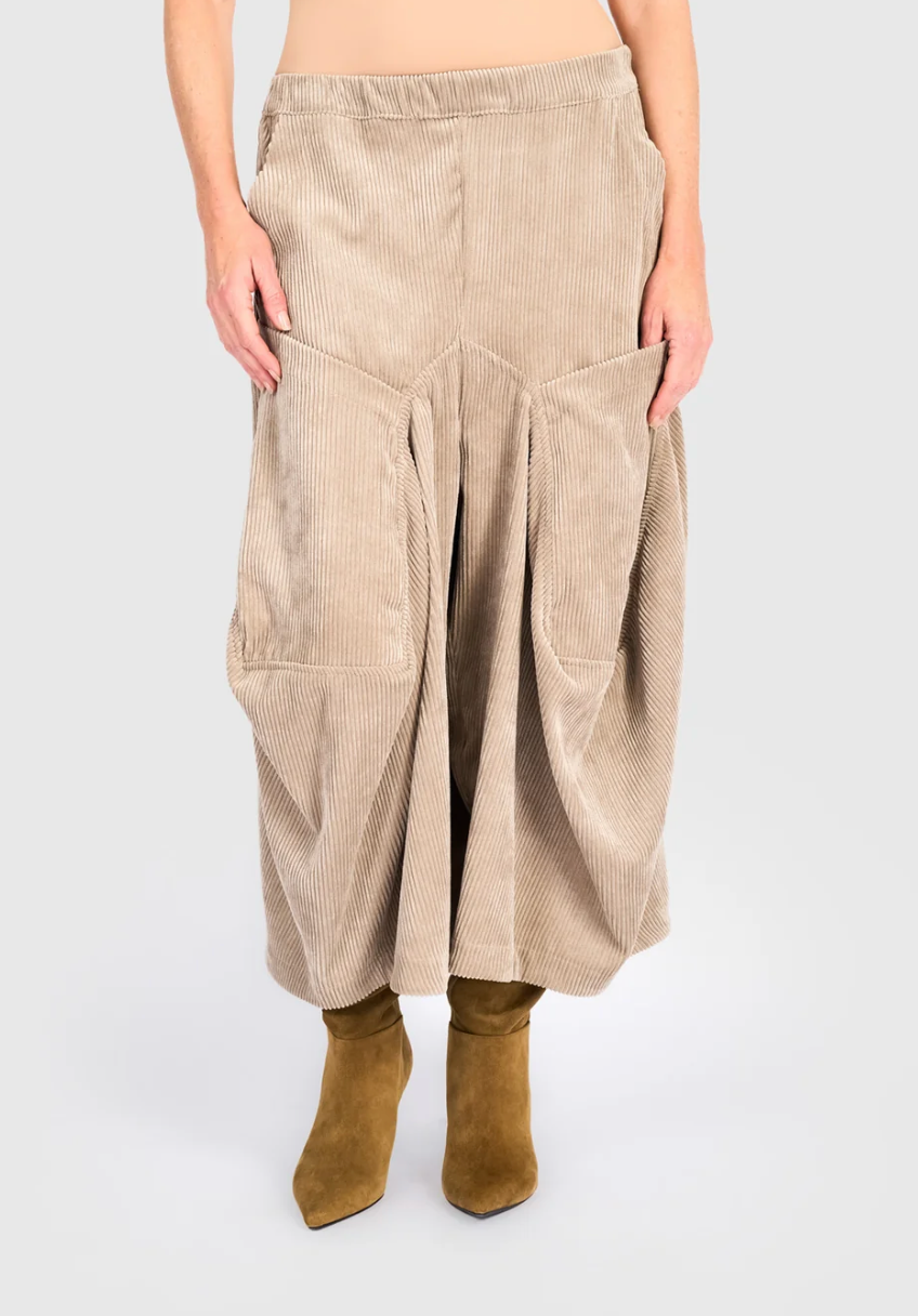 Cord Harem Pant in Sand