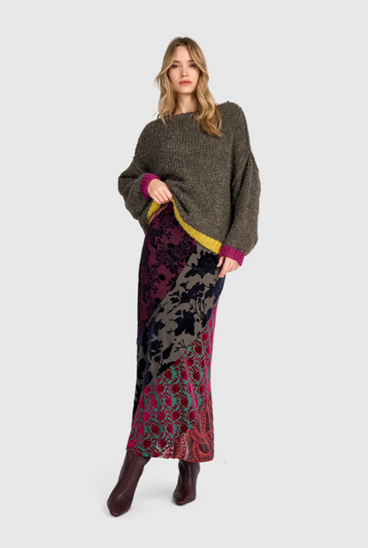 Reliquary Slim Skirt in Regal