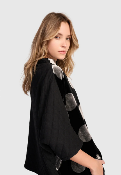 Everyday Velvet Funnel Pullover in Moon