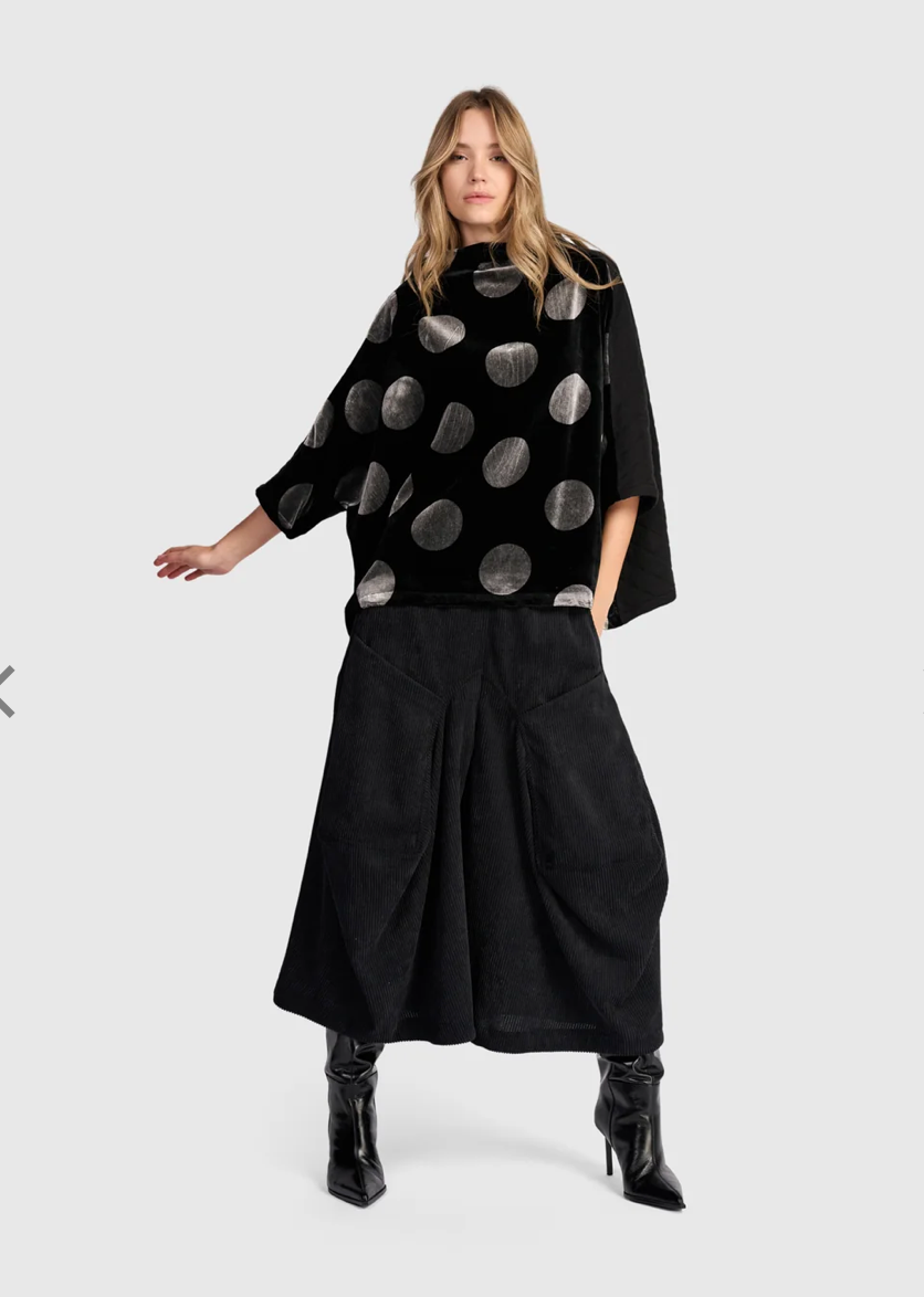 Everyday Velvet Funnel Pullover in Moon