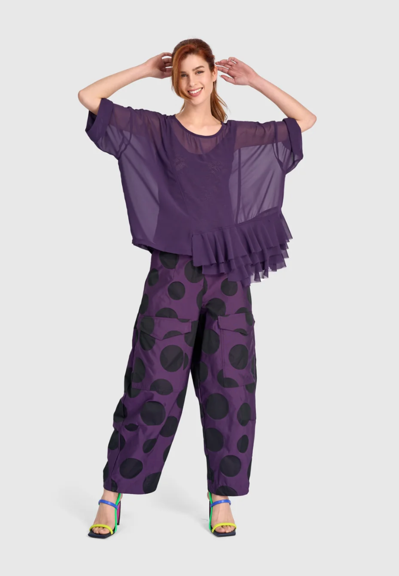 Tyrian Barrel Pant in Plum