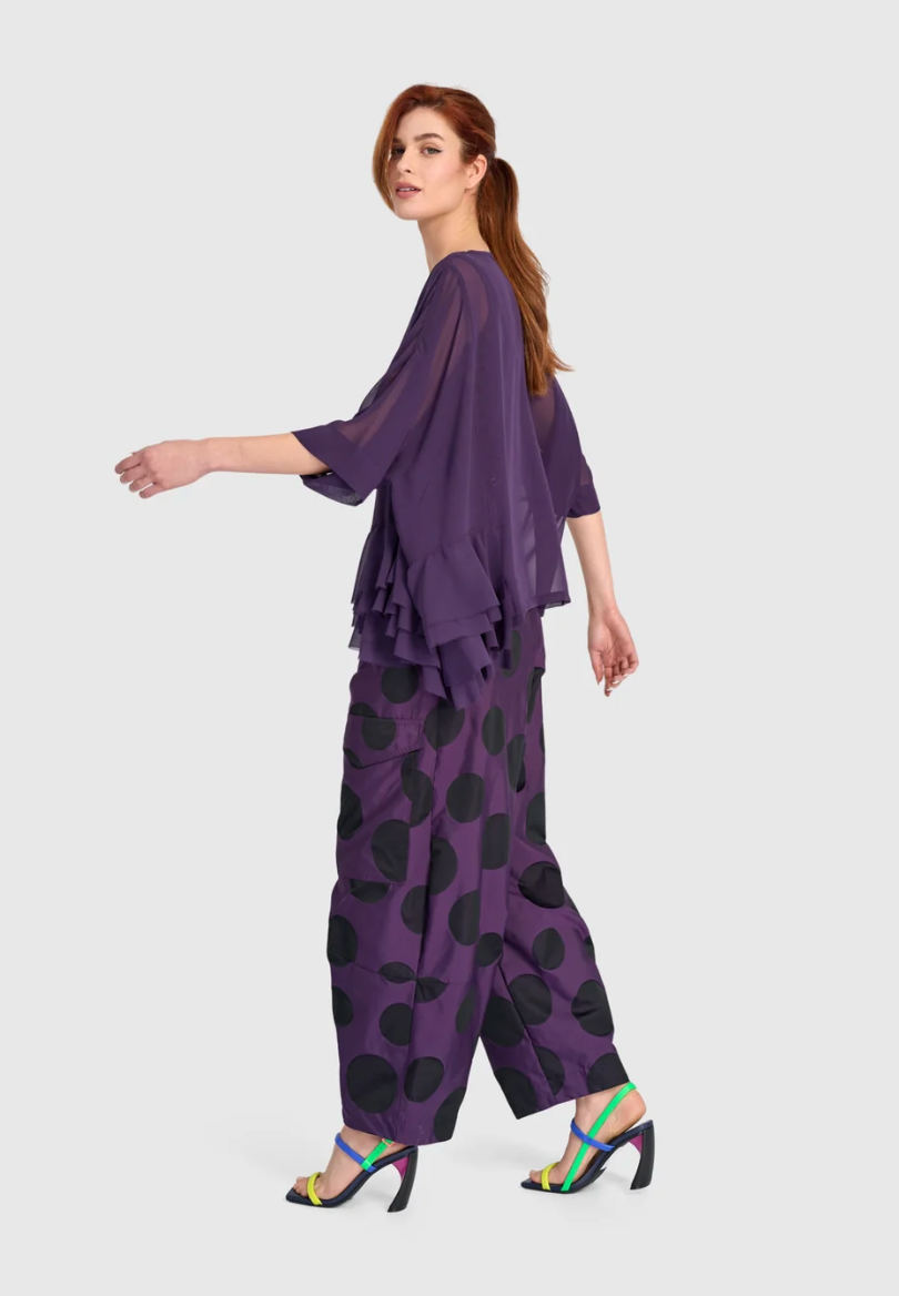 Tyrian Barrel Pant in Plum