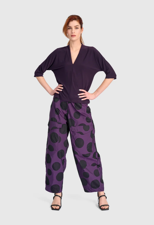 Tyrian Barrel Pant in Plum