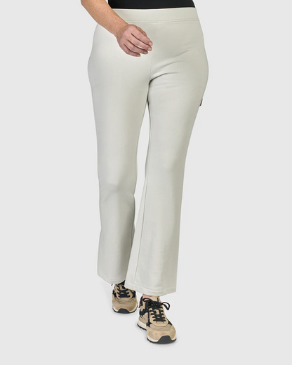 Terry Kick Flare Slim Pant in Ice