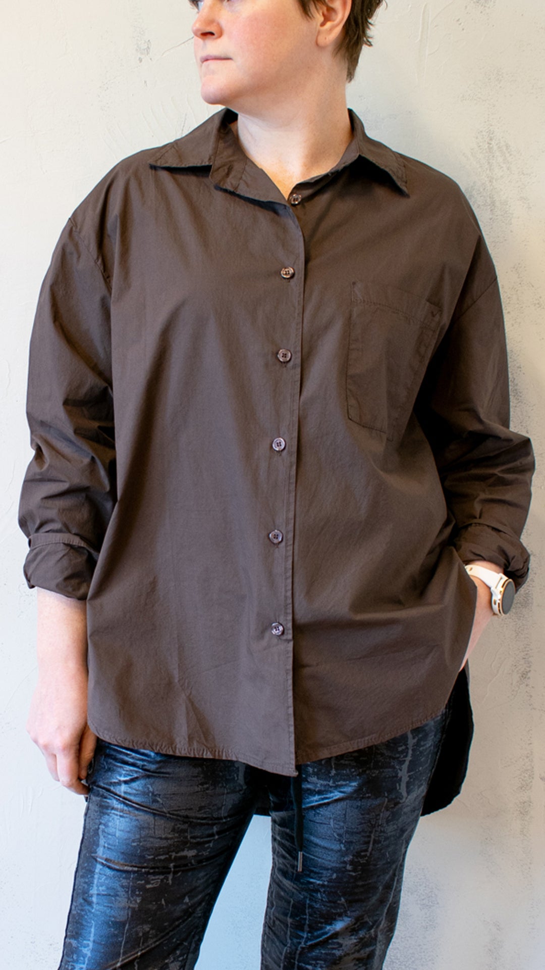 Short Boyfriend Button Down (Multiple Colors)