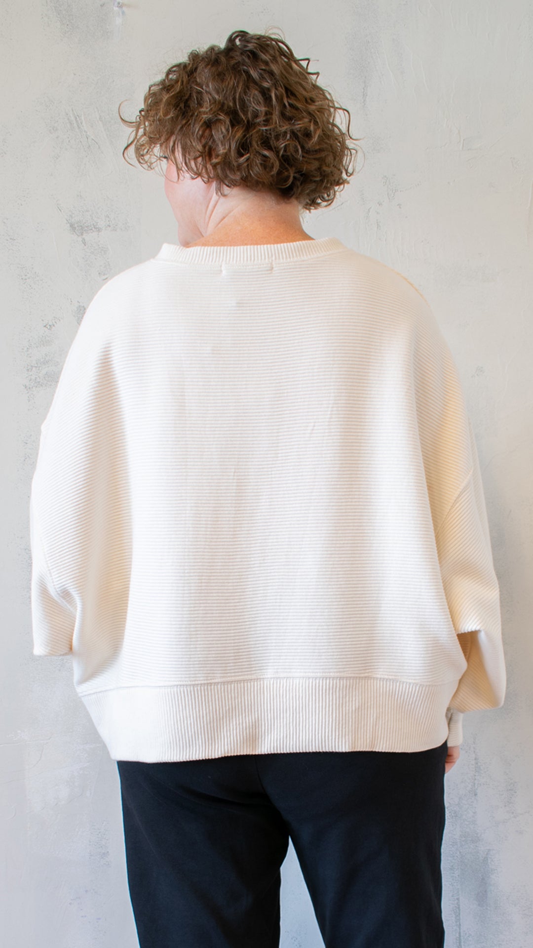 Mia Rippled Cotton Pullover