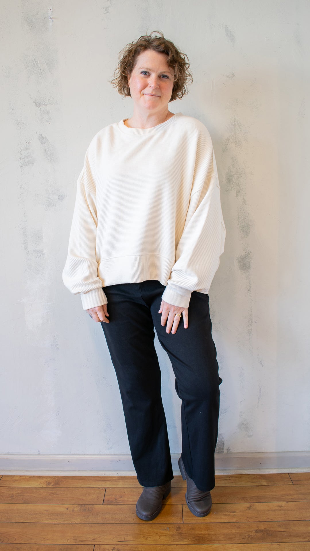 Mia Rippled Cotton Pullover