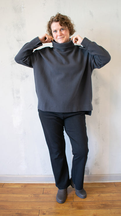 Mia Rippled Cotton Pullover