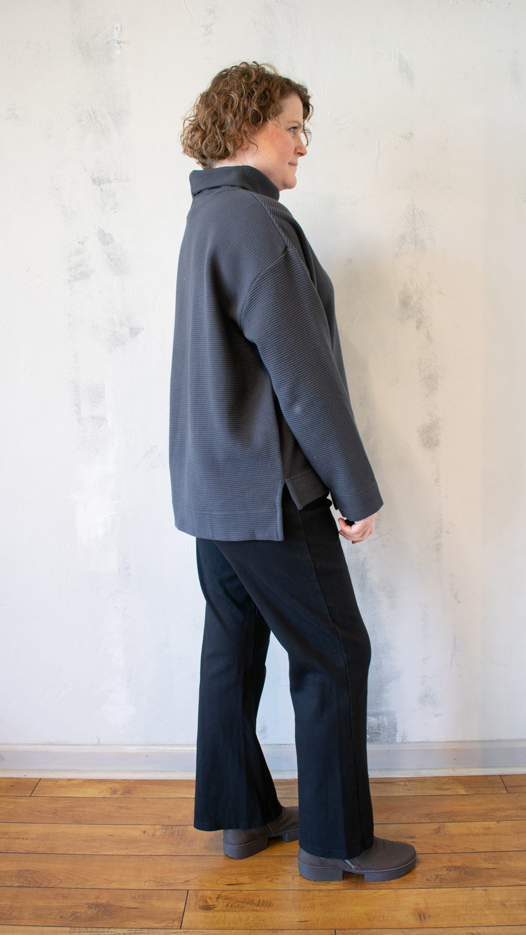 Mia Rippled Cotton Pullover