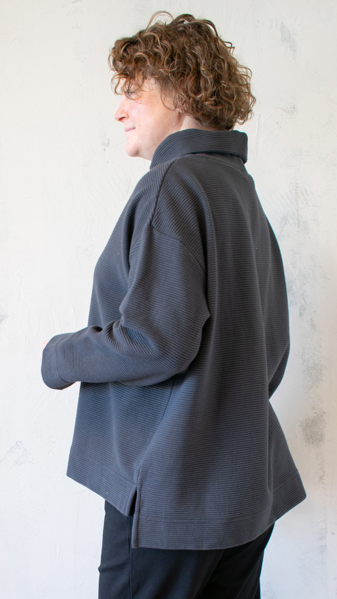 Mia Rippled Cotton Pullover
