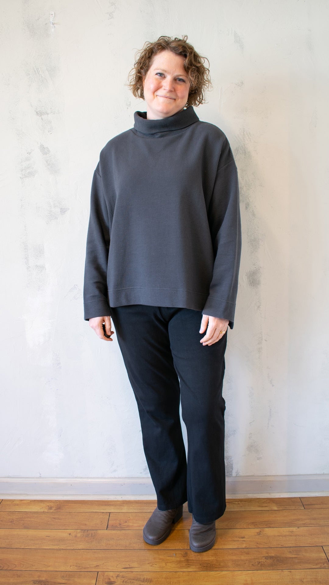 Mia Rippled Cotton Pullover