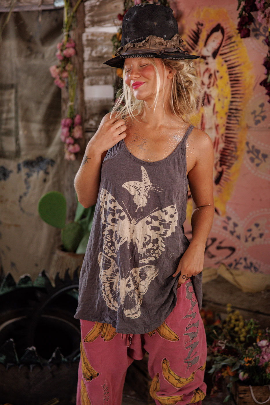 Butterfly Totem Lana Tank in Ozzy