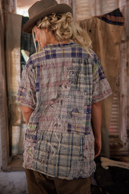 YD Patchwork Perletta Shirt in Madras Rainbow